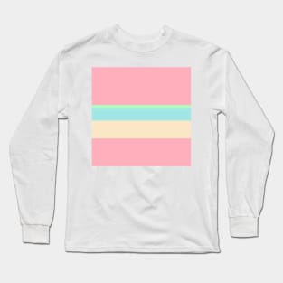 A limited merger of Soft Pink, Blue Lagoon, Magic Mint and Bisque stripes. Long Sleeve T-Shirt